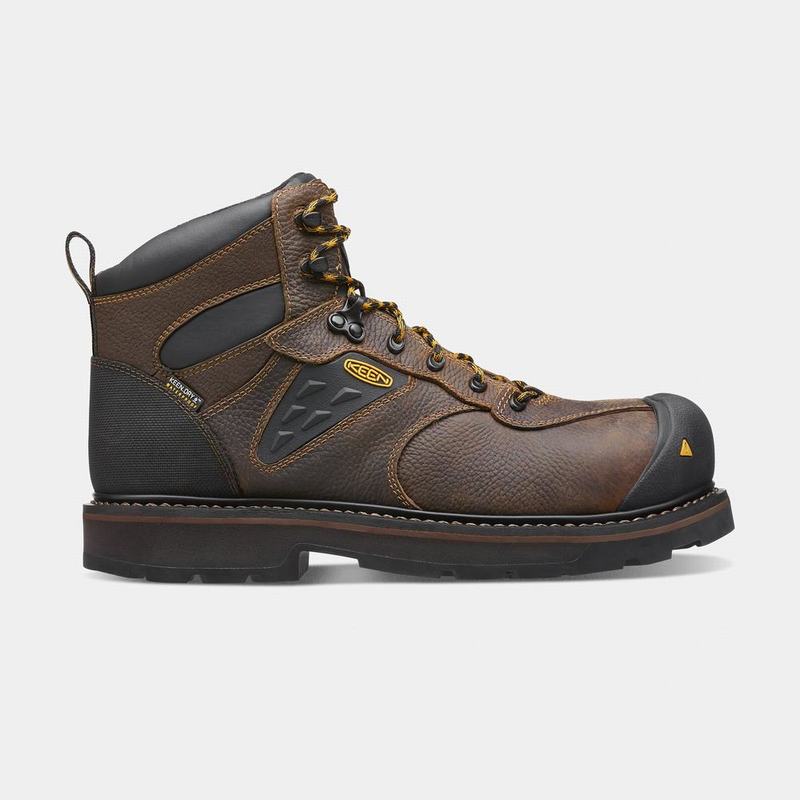 Keen Tacoma Waterproof Composite Toe Mens Work Boots Dark Brown Outlet (6985-UWTFM)